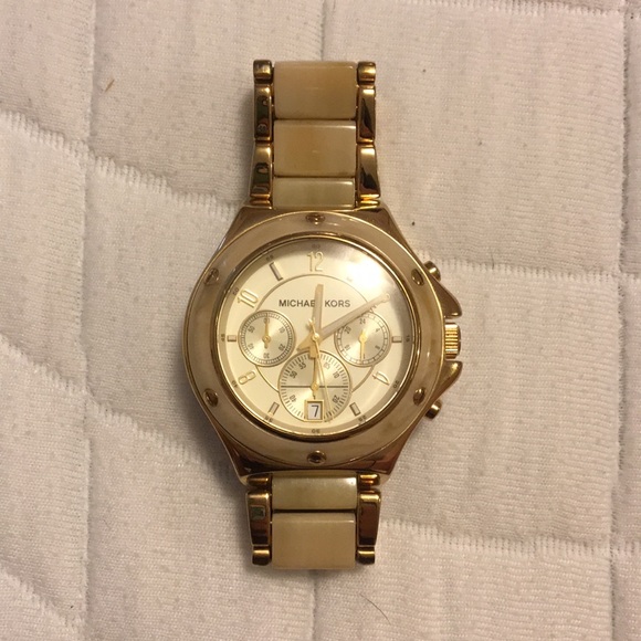 Michael Kors Horn Gold Tone Watch MK5449 - Picture 1 of 5